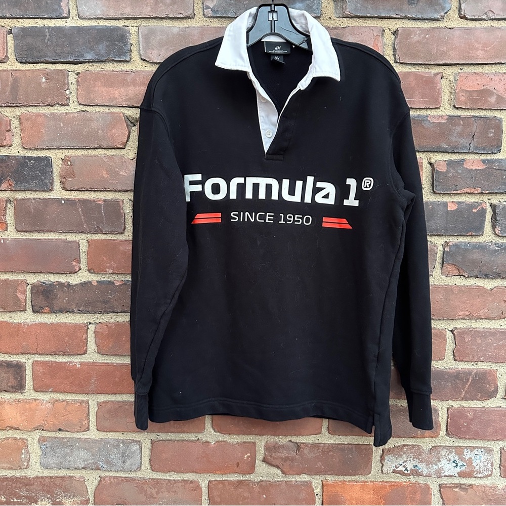 H&M x Formula 1 rugby long sleeve pullover shirt -small - Picture 1 of 4